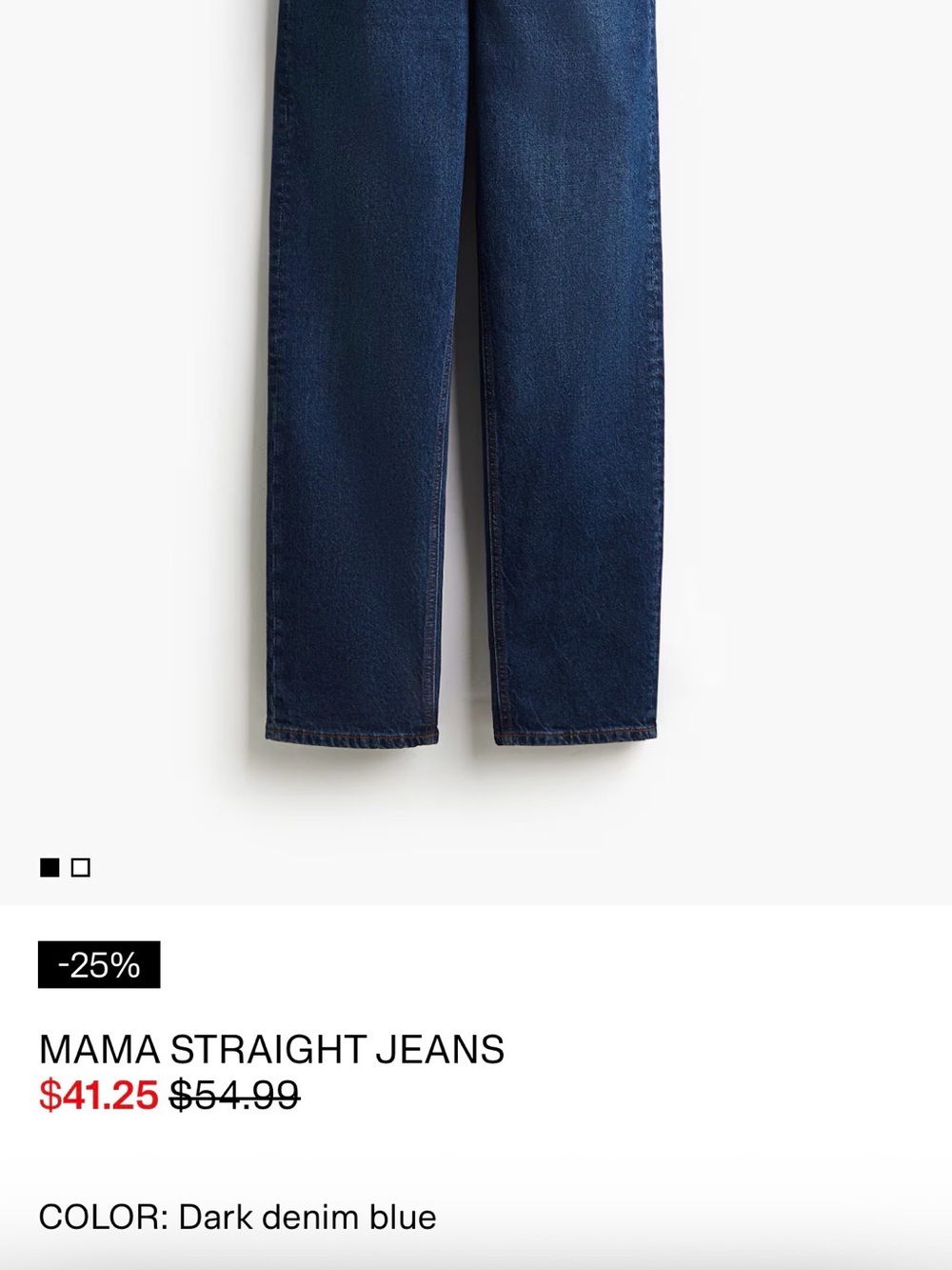 Dark Denim Blue Mama Straight Jeans